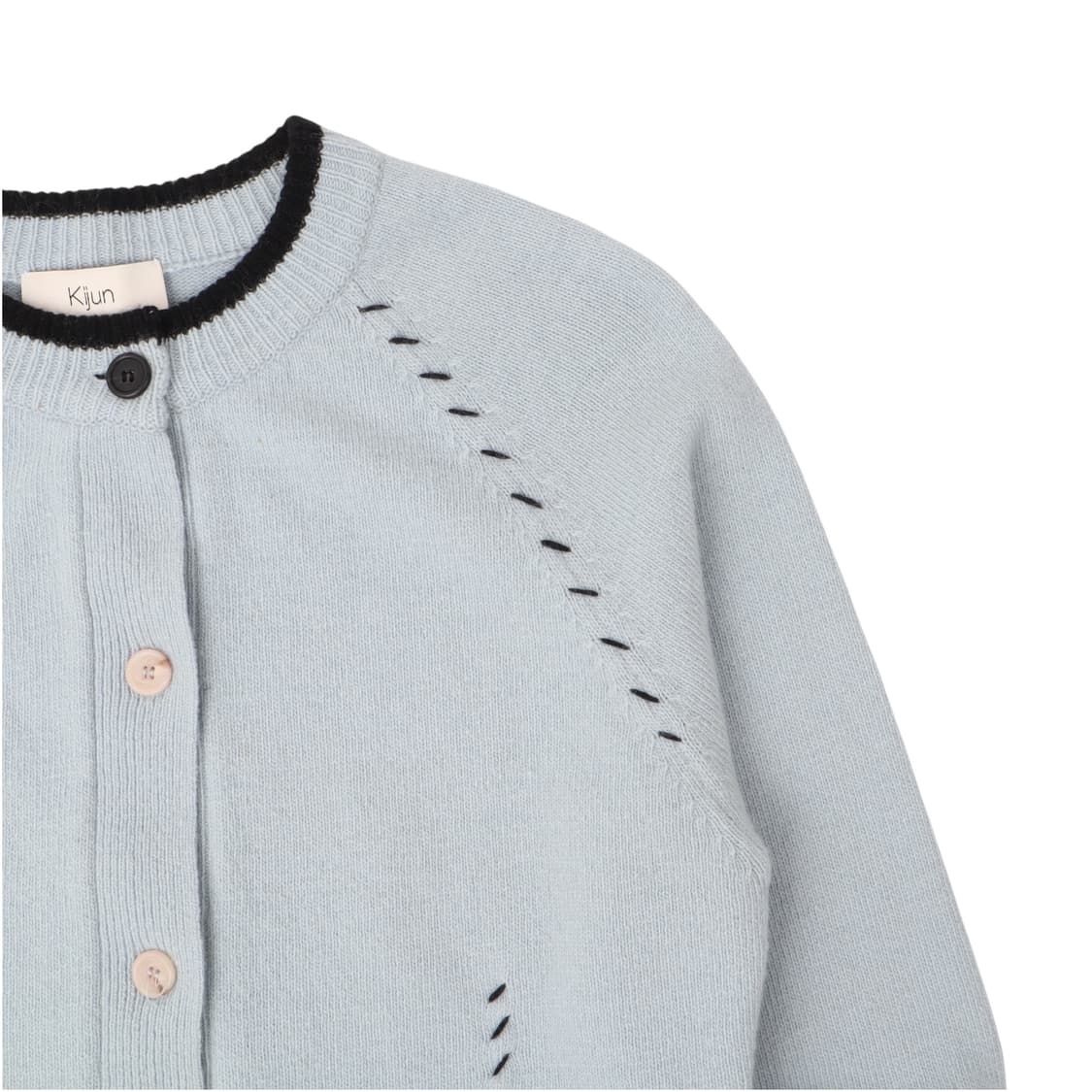 Kijun 기준 라이트 블루 울 가디건 상품이미지3
