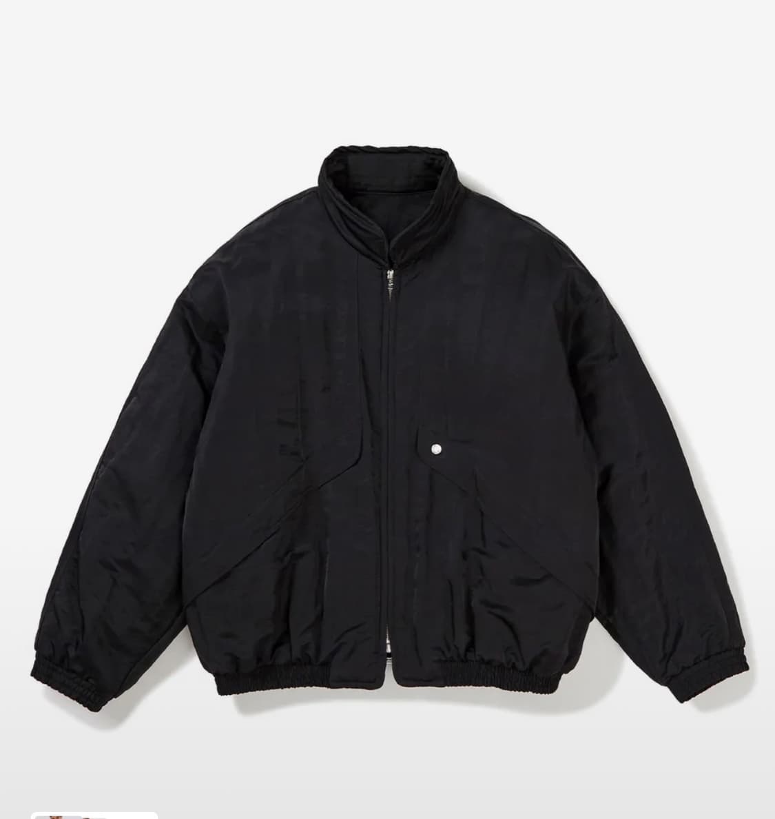 [L] IEY 이에이 와이어 컬러 봄버 자켓 블랙 상품이미지5