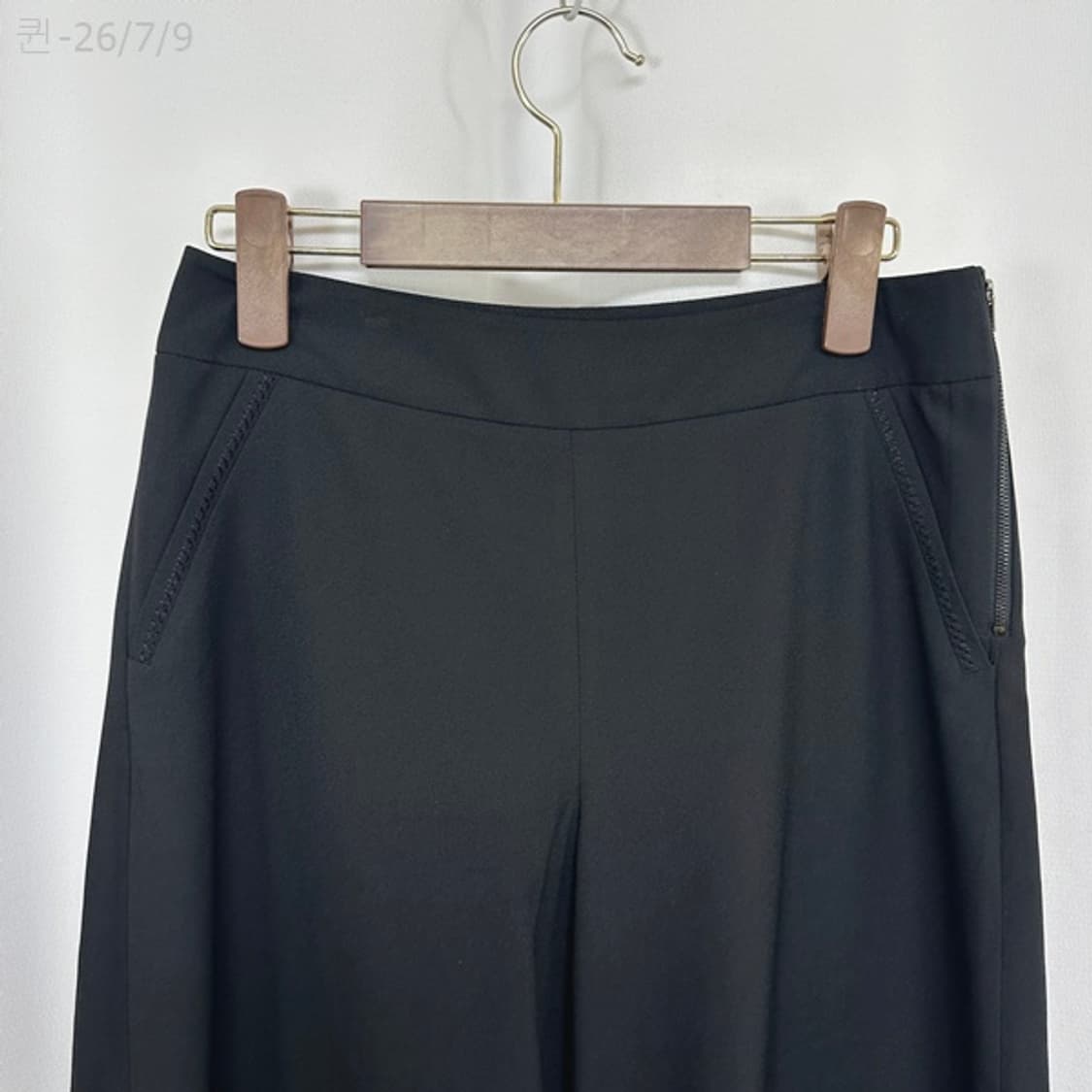 SI 씨 여자 7부 슬랙스 바지 검정 55 상품이미지2