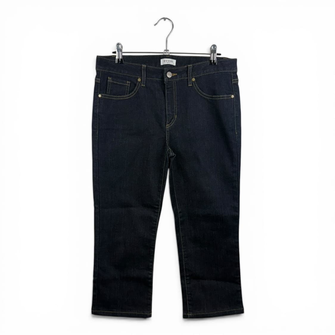 (30) 게스 크롭 진청 데님 팬츠 상품이미지1