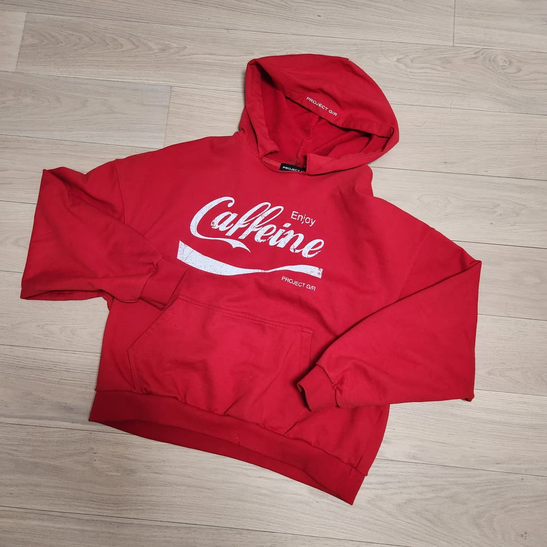 프지알 카페인 패러디 후드 레드 상품이미지2