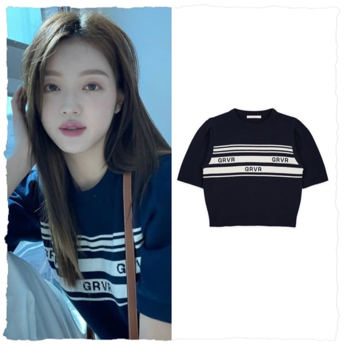 그로브 니트 반팔티셔츠 (오마이걸 유아 착용) 상품이미지7