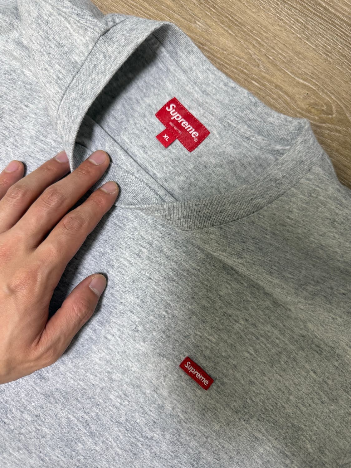 슈프림 스몰로고 그레이 xl 상품이미지3