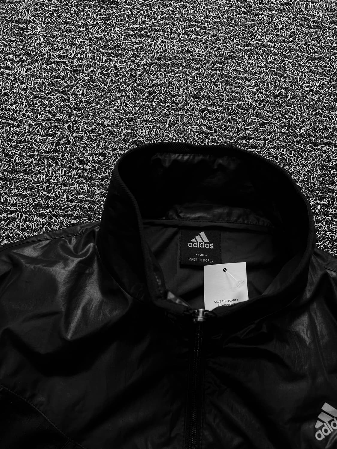 00s 아디다스 블랙 올드스쿨 우븐 하프 자켓 상품이미지4
