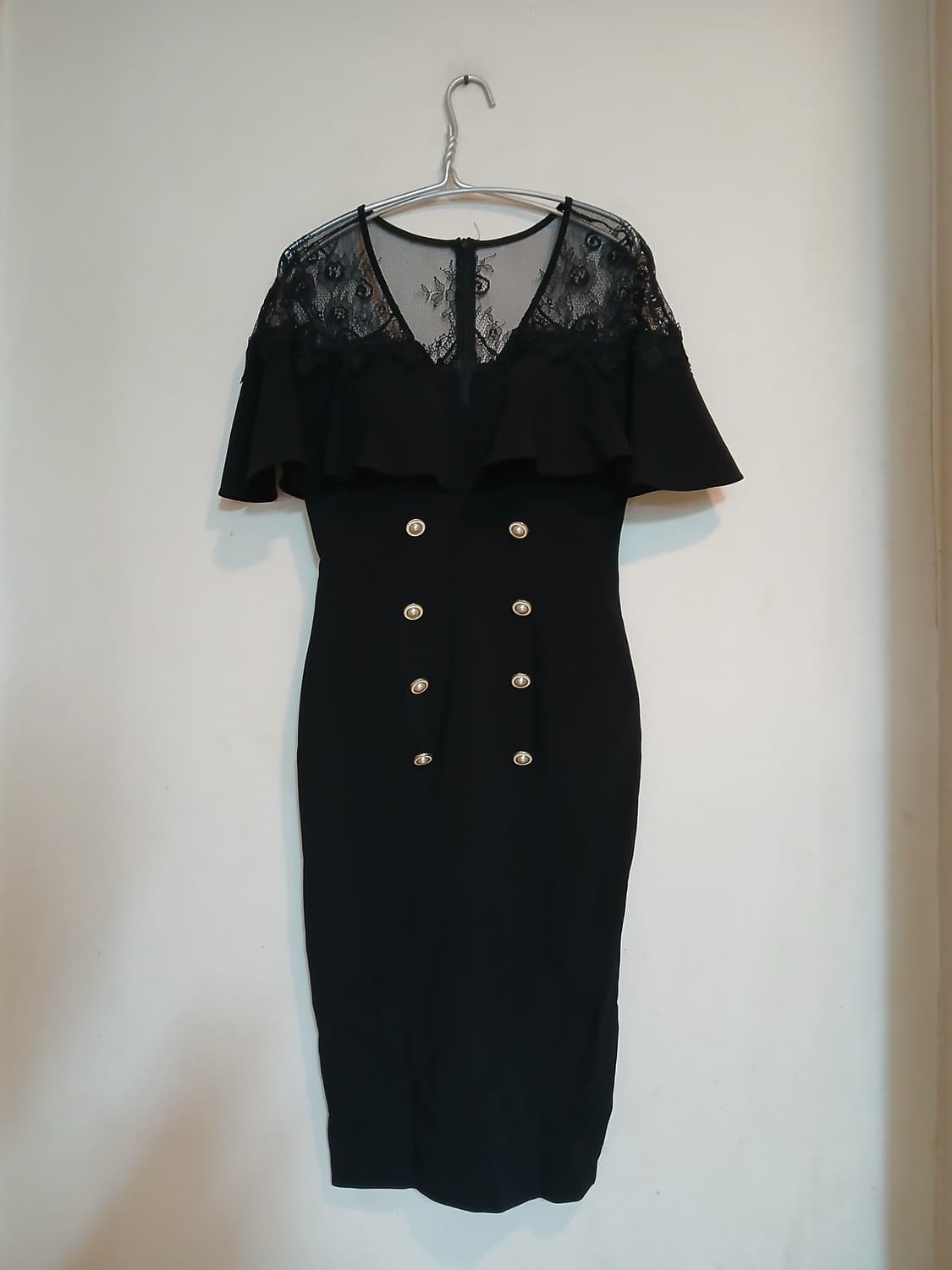 고급 레이스 케이프 더블 금장 버튼 원피스 드레스 섹시 티아라 두타 홀복 상품이미지1