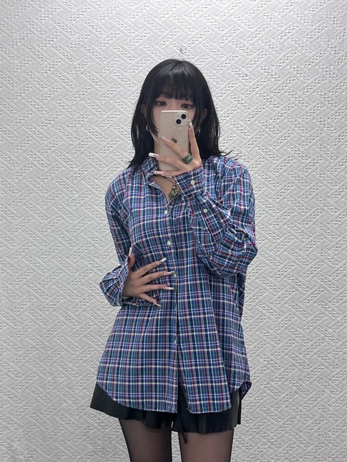 폴로 랄프로렌 레트로 컨트리 빈티지 오버핏 체크 셔츠 L C11515 상품이미지1