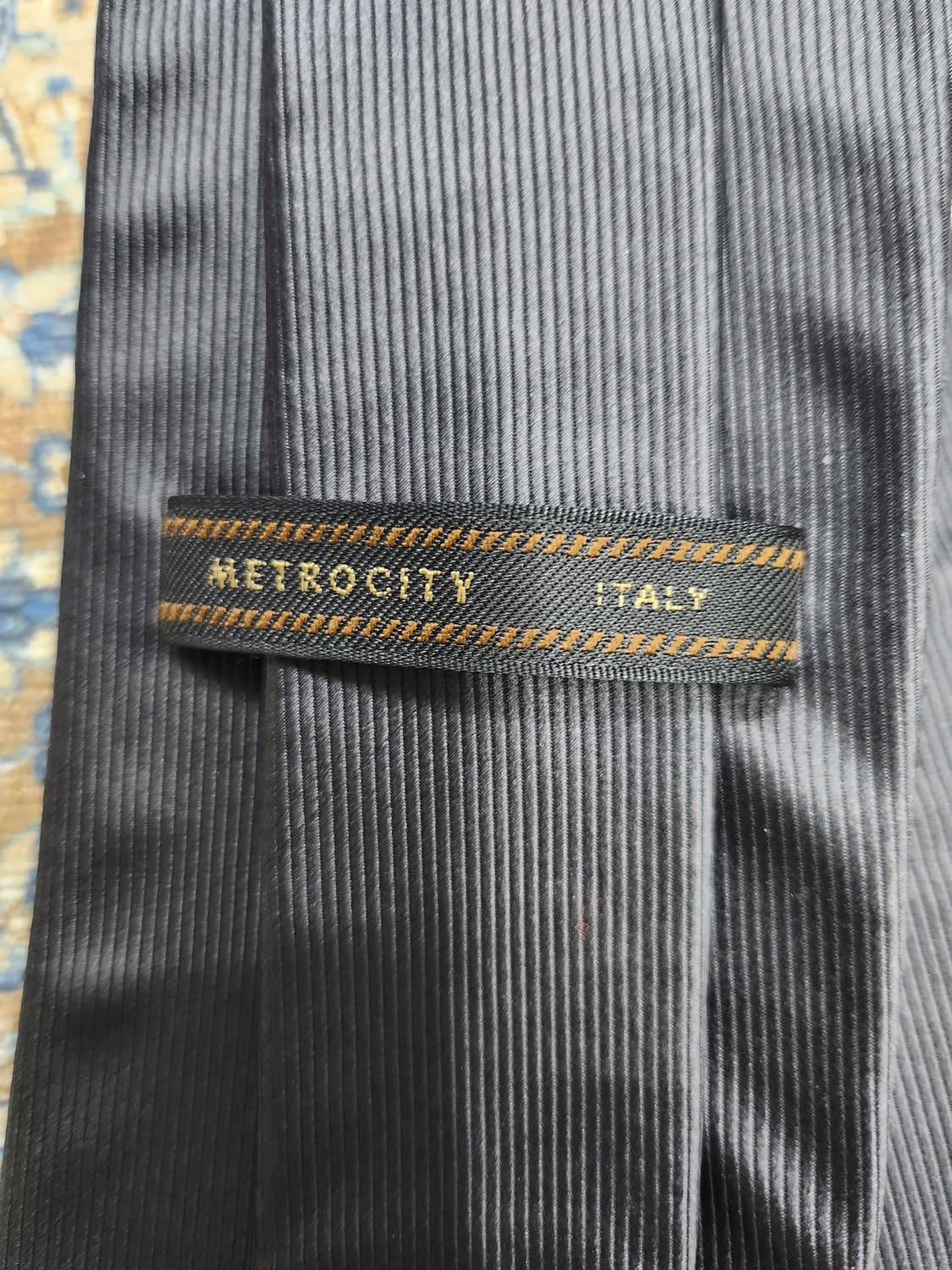 메트로시티 블랙 스트라이프 넥타이 상품이미지3