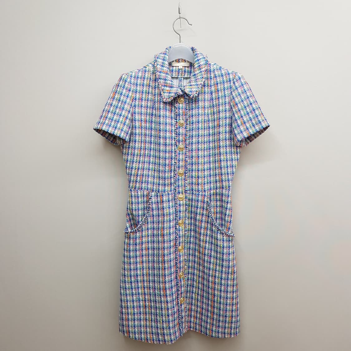 마쥬 MAJE  멀티 컬러 트위드 반팔 원피스 36사이즈 상품이미지2