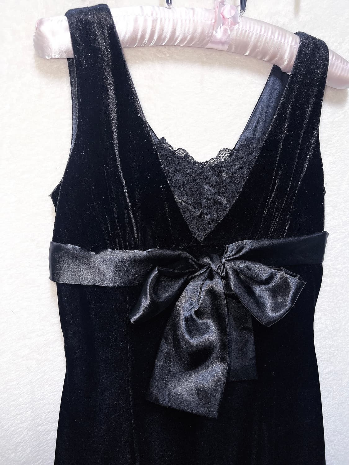 로맨틱고딕 고스로리 펑크 프릴레이스 리본 벨벳 원피스 히메 공겜 갸루 상품이미지8