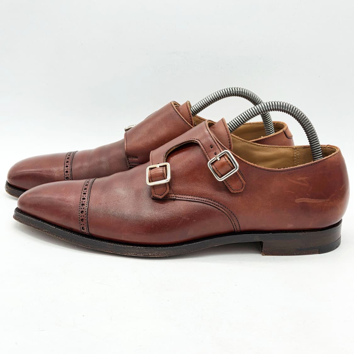 크로켓앤존스 더블 몽크 스트랩 슈즈 브라운 (7 1/2)   상품이미지1