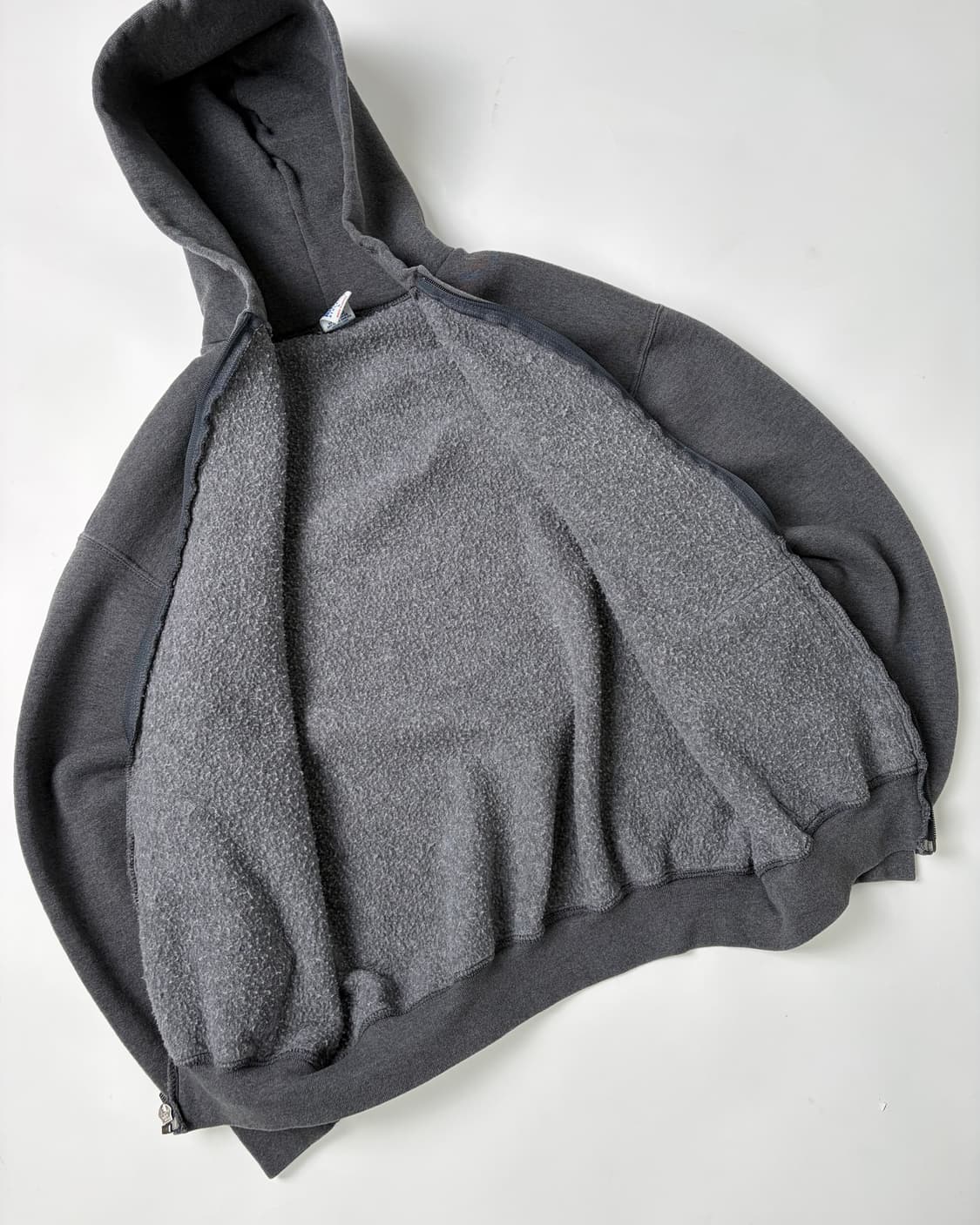 90s Russell Zip Up Hoodie (charcoal) 상품이미지7