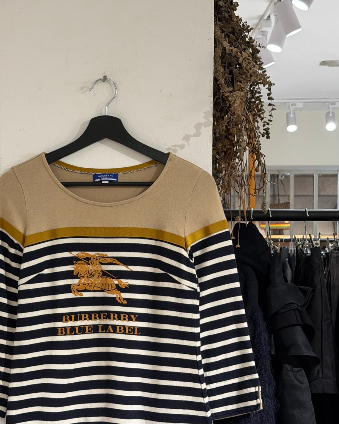 버버리 블루라벨 배색 스트라이프 7부소매 튜닉 상품이미지3