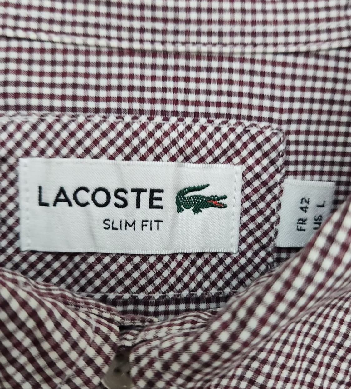 [LACOSTE 라코스테] 100 남 체크셔츠 상품이미지3