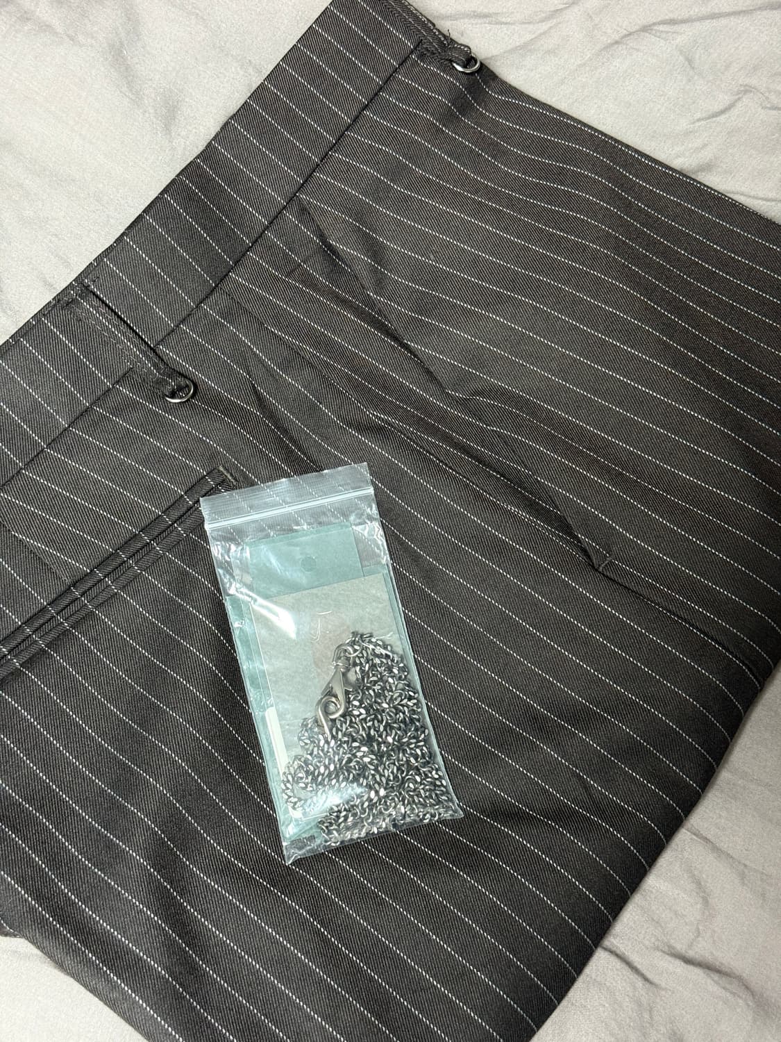 언더마이카 주트 더블체인 슬랙스 브라운 스트라이프 1 상품이미지5