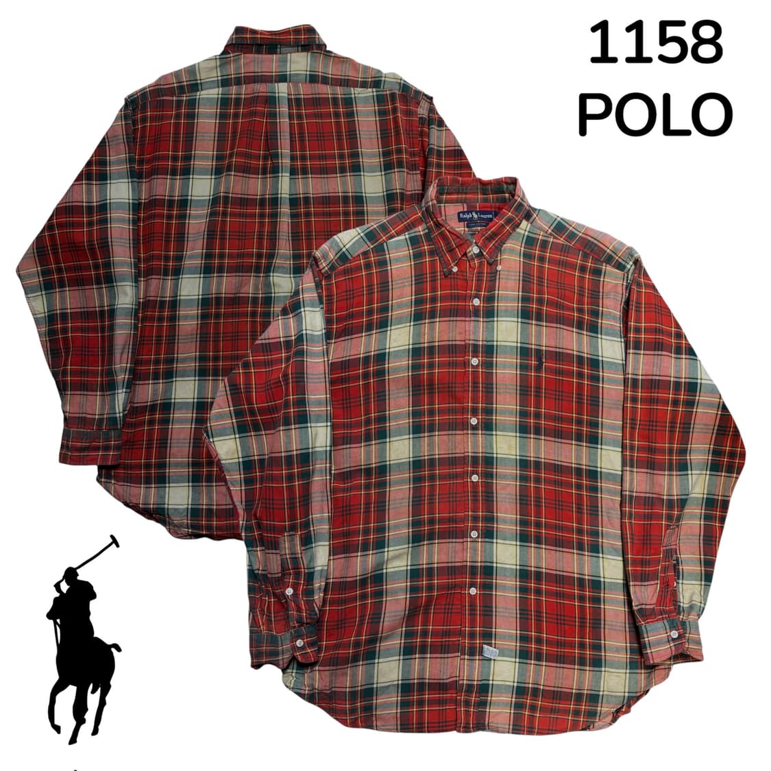 폴로 빈티지 체크 셔츠 L 상품이미지1