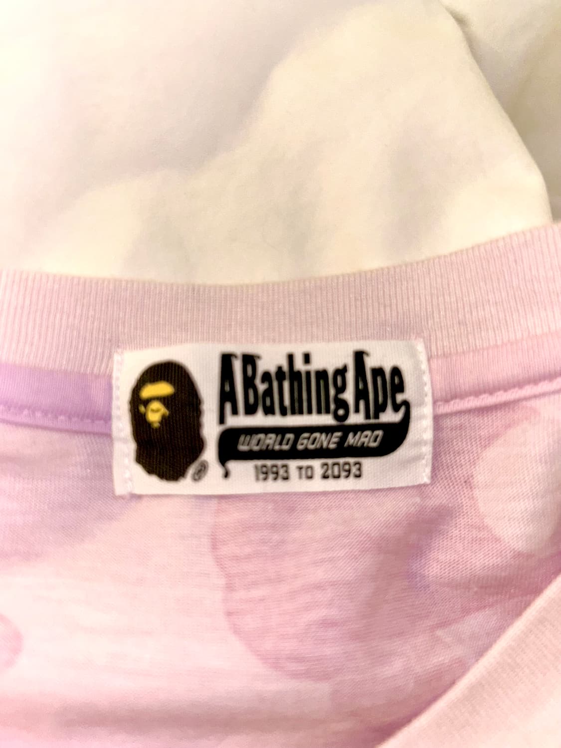 베이프 핑크 카모 샤크 반팔티 상품이미지3