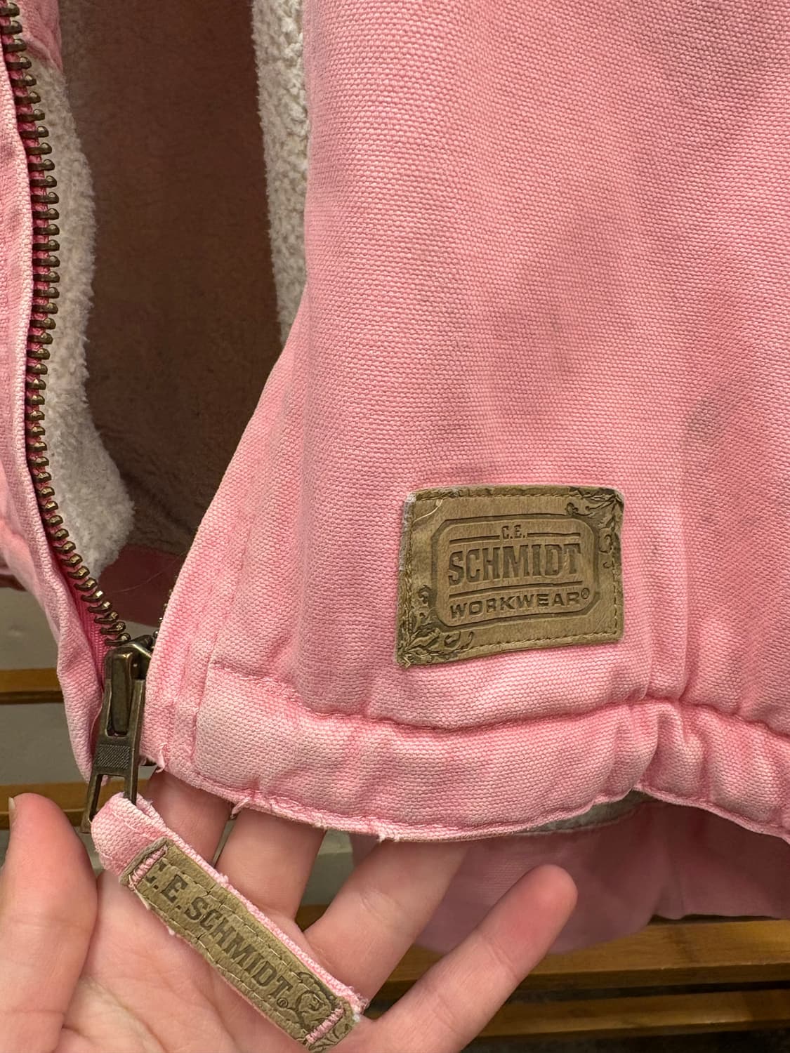 SCHMIDT 슈미트 워크웨어 셰르파 액티브 핑크 자켓 코디세트 상품이미지7