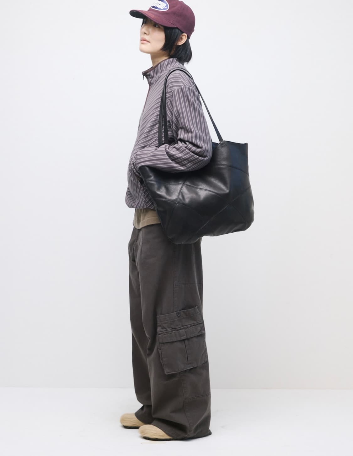 해칭룸 Web Tote Lamb Skin Black 웹 토트 램스킨백 상품이미지2