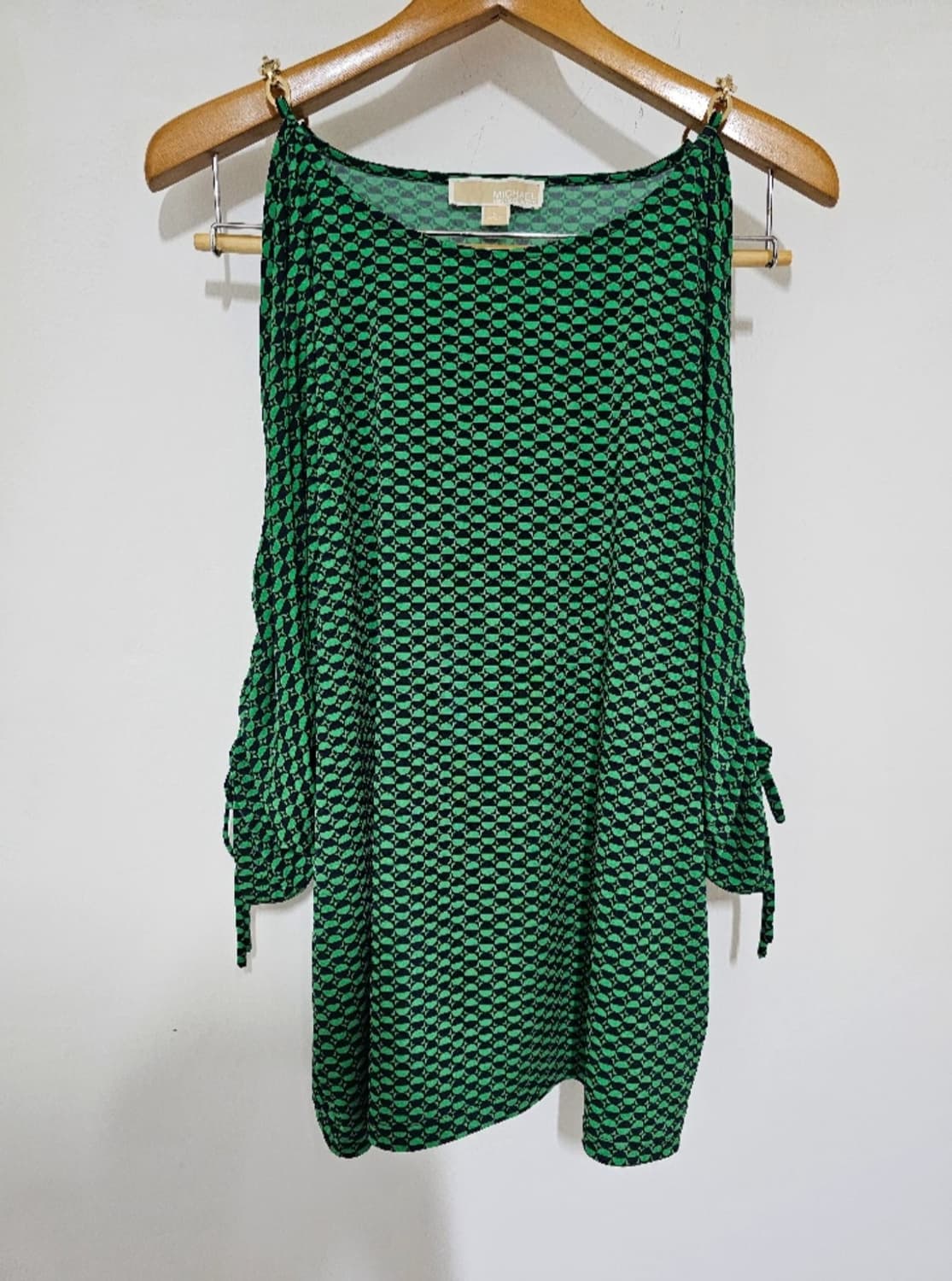 마이클코어스  그린패턴  져지 블라우스 66~77. 새거수준 상품이미지1