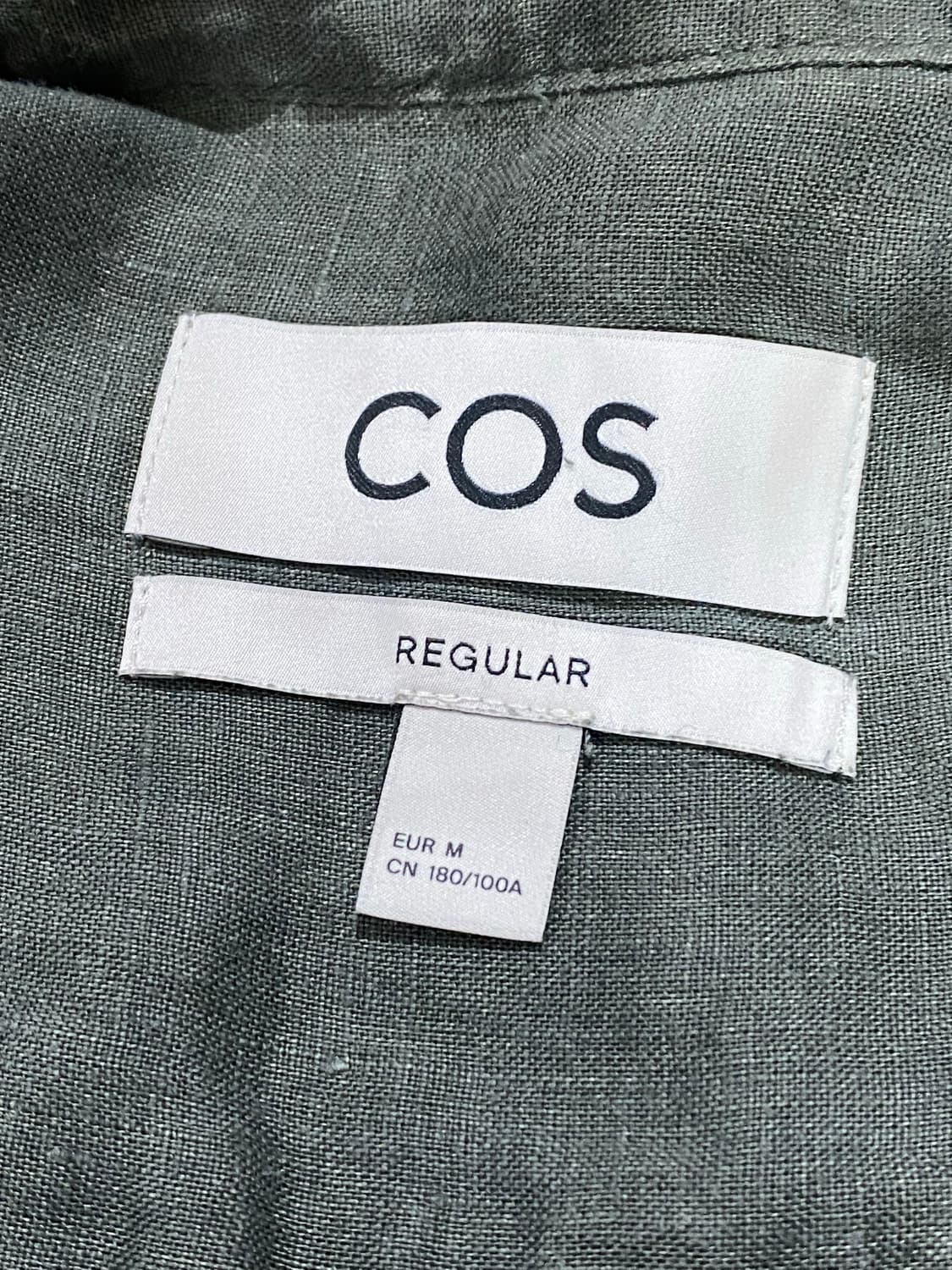 COS 코스 가먼트다잉 린넨 셔츠 카키 105 상품이미지3