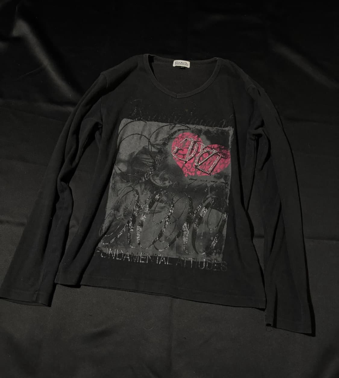 in the attic" Y2K Print Black Sleeve 상품이미지2