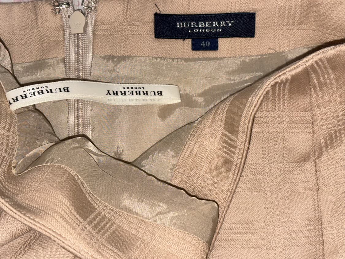 버버리 런던 체크 베이지 머메이드 미디 스커트 치마 BURBERRY 상품이미지3