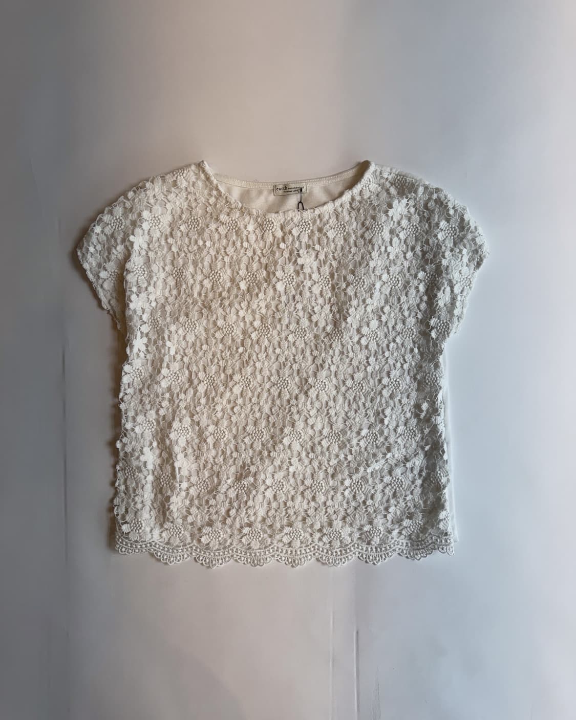 Floral Lace Overlay Top 상품이미지1
