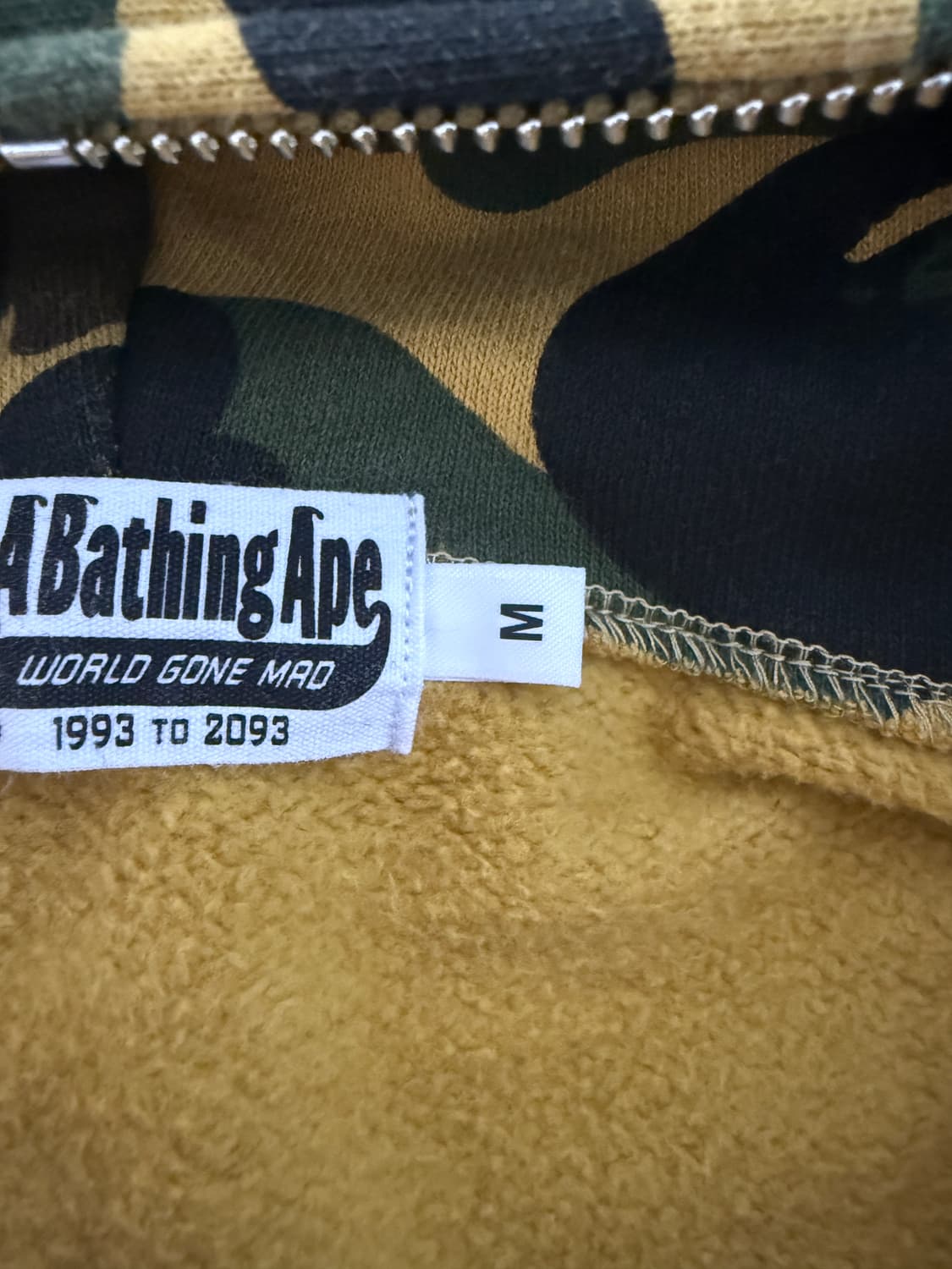 베이프 ponr 카모 황계 샤크 후드집업 상품이미지4