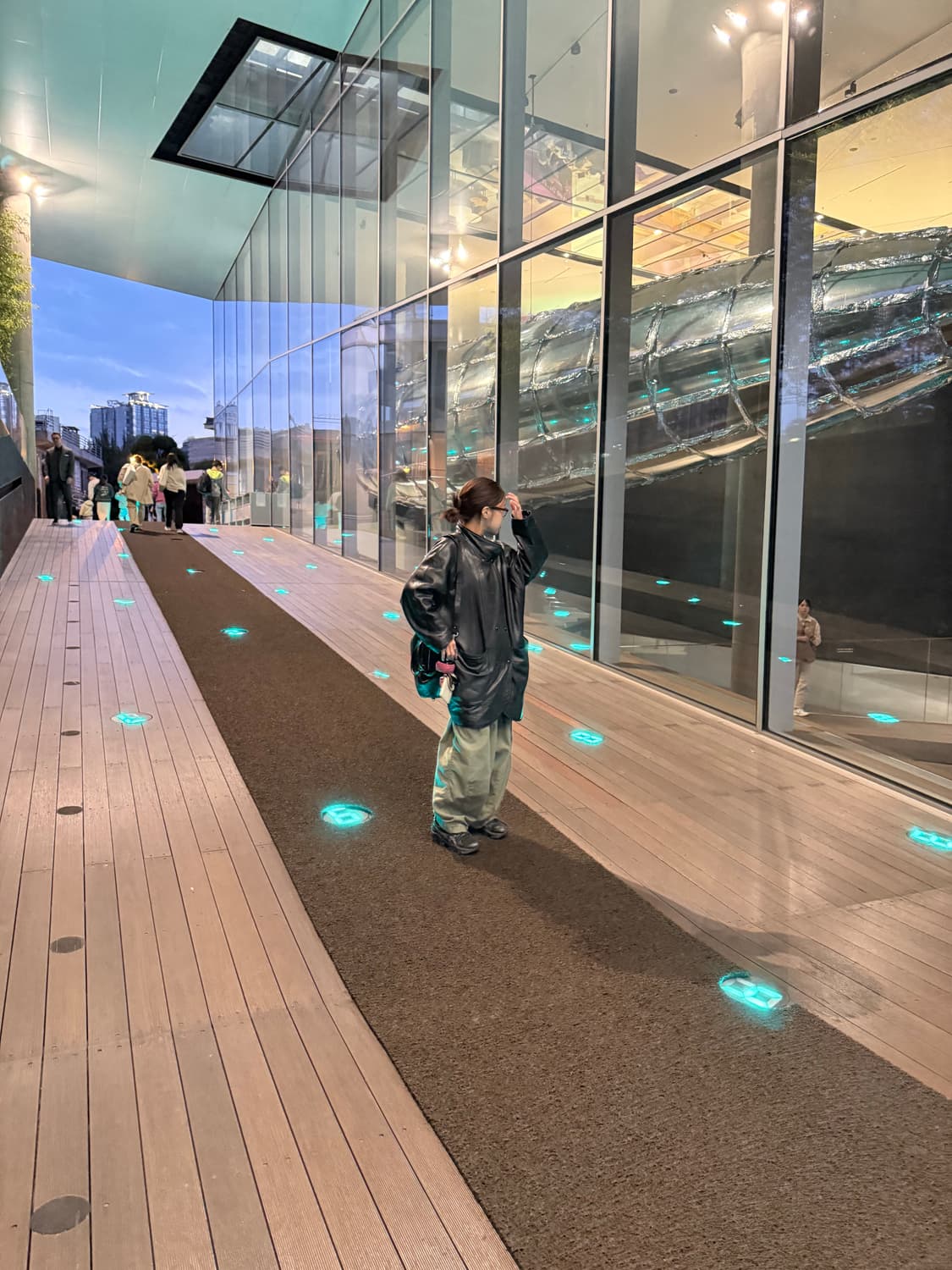 하이넥 더블 레더 자켓 상품이미지3