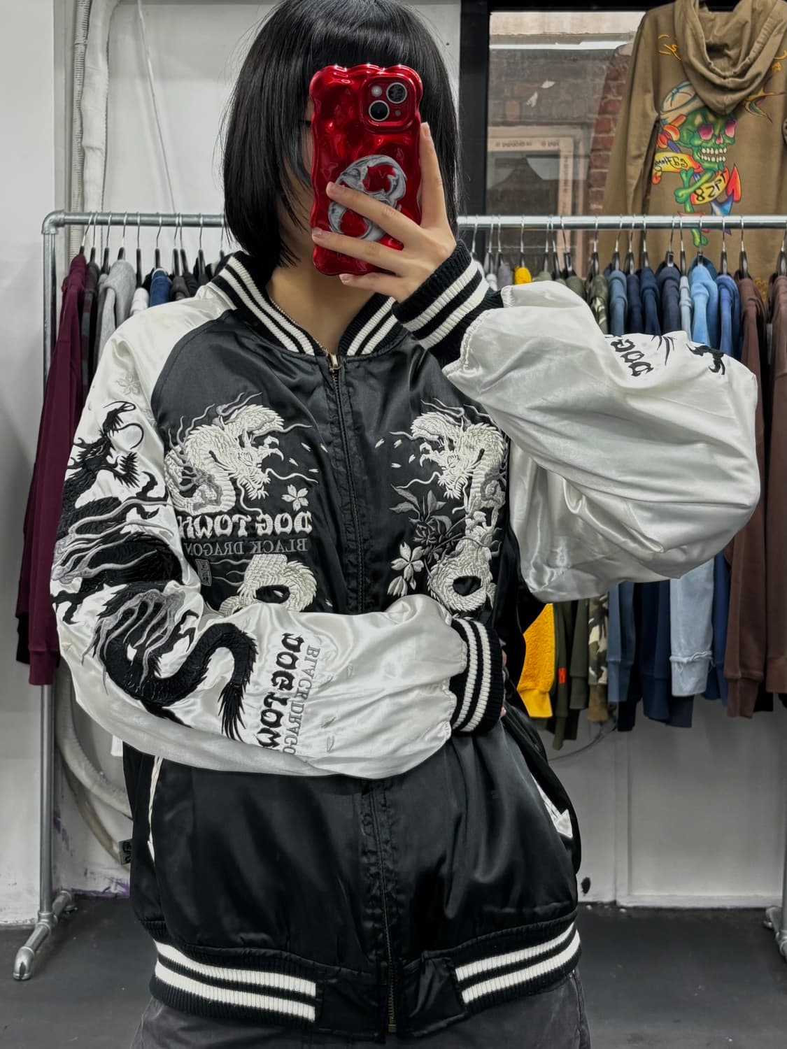 도그타운 블랙 드래곤 퀄팅 스카잔 자켓 상품이미지1