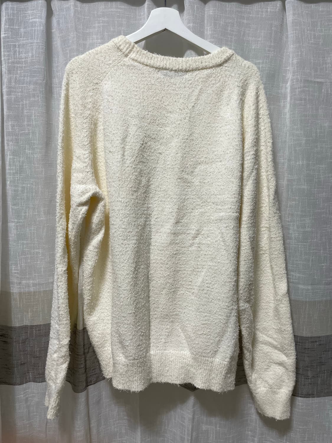 노이어 루즈핏 브쿨니트 화이트 50size 상품이미지2