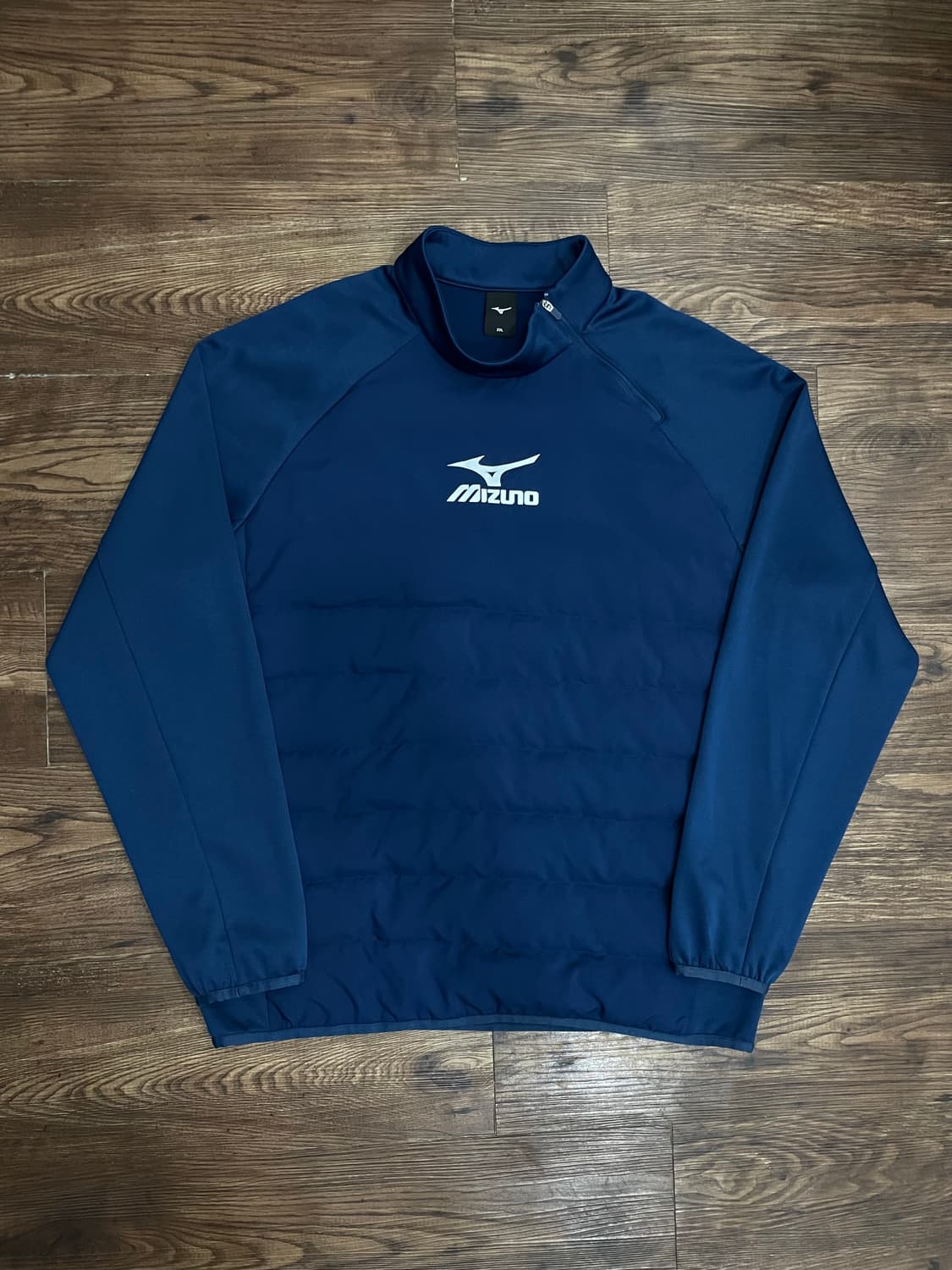 미즈노 MIZUNO 하이넥 패딩 웜업 네이비  상품이미지1