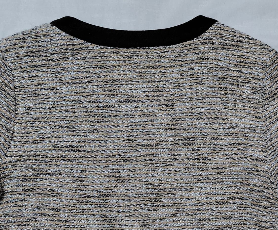 LaLa Stella 클래식 트위드 노칼라 지퍼 자켓 (S사이즈) 상품이미지8