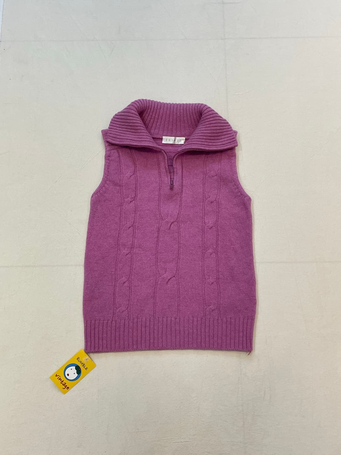 일본빈티지 오키드핑크 울조끼 상품이미지1