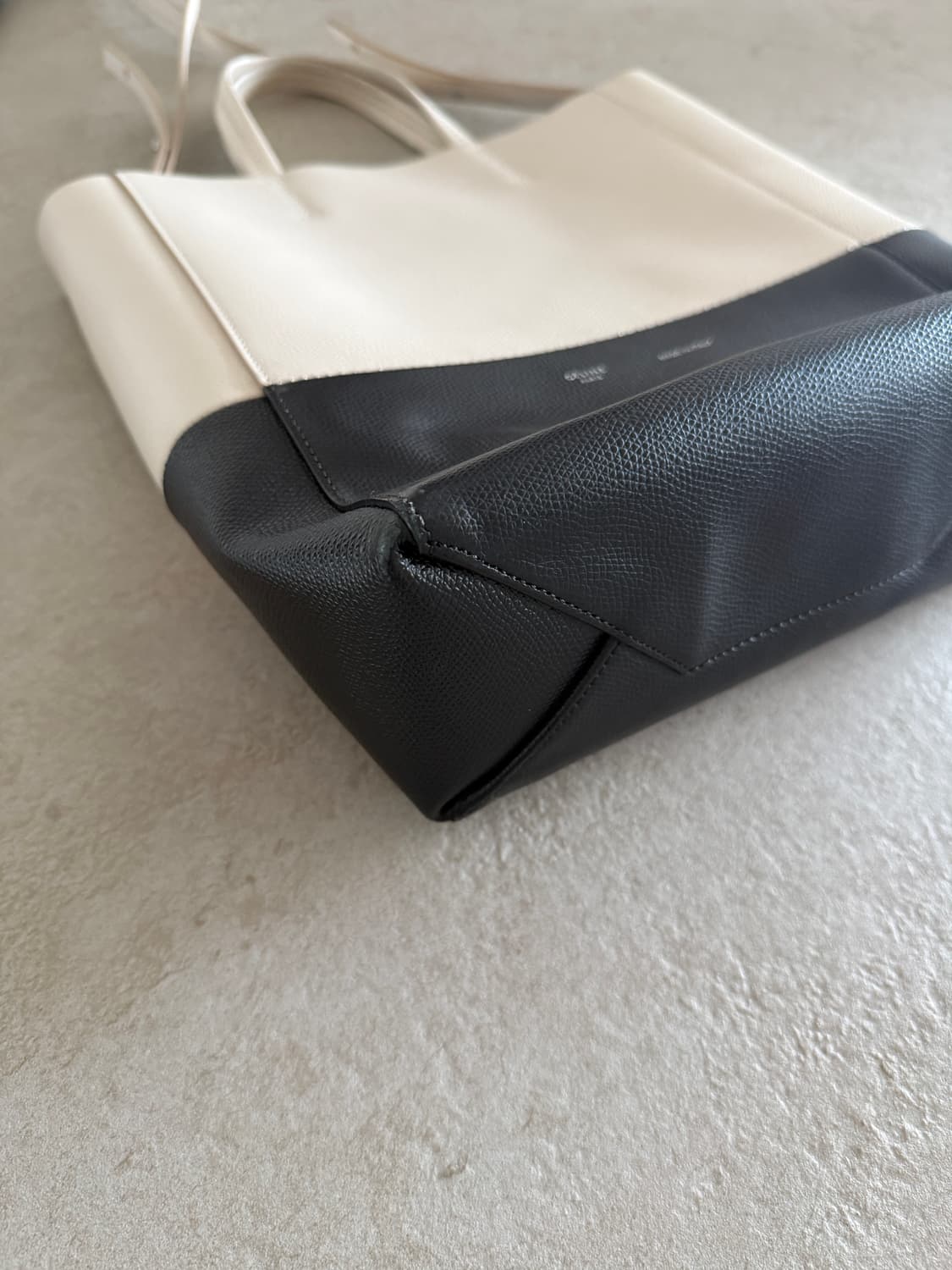 셀린느 투톤 카바스백 크림블랙 올드셀린느 상품이미지6