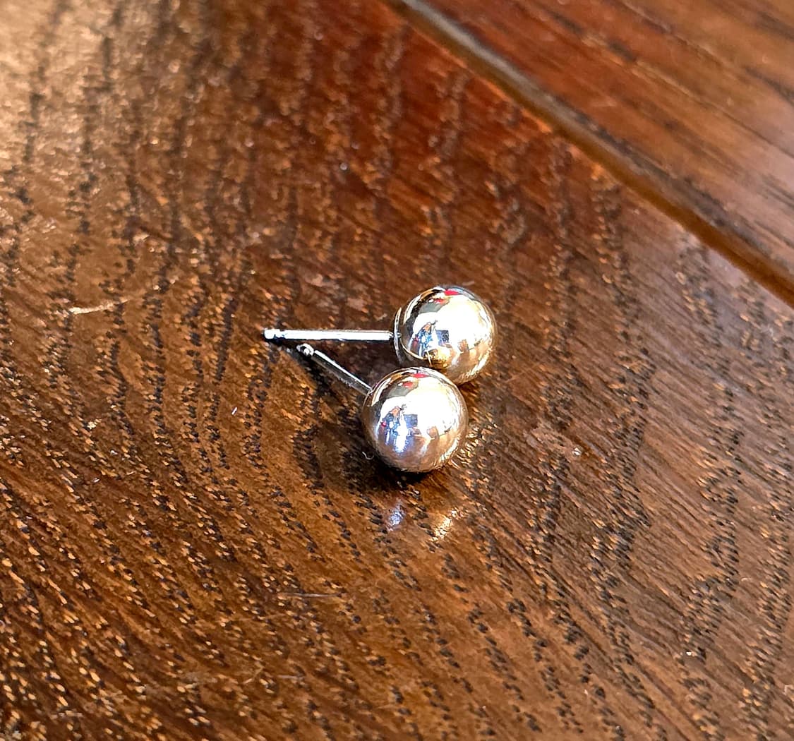 14k 골드 금 볼 귀걸이 상품이미지5