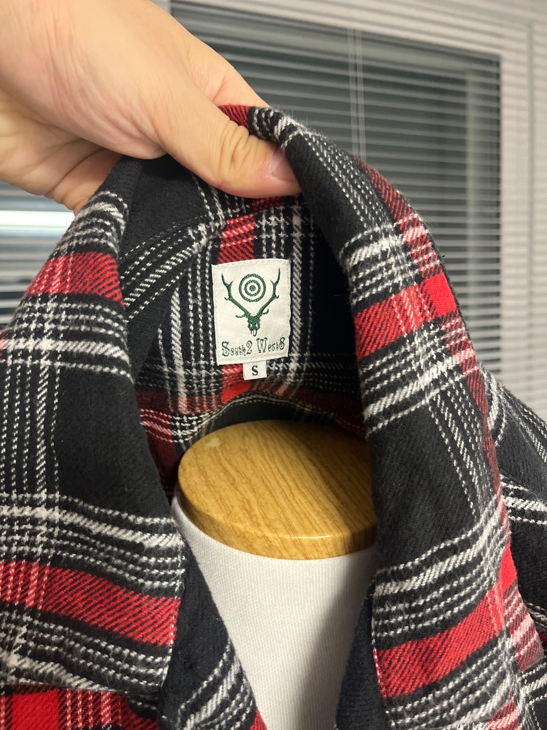 S2W8 윈터체크 6포켓 오픈카라 셔츠 S 상품이미지5