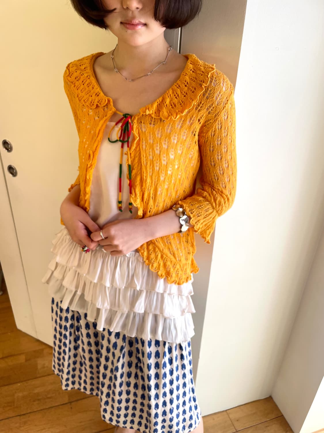 orange bolero cardigan 상품이미지1