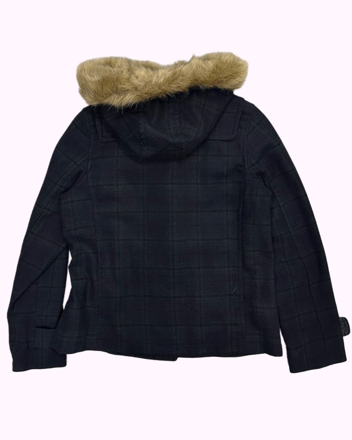 green check hood duffle coat 상품이미지5