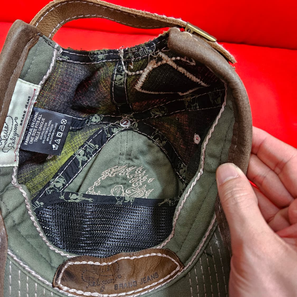 트루릴리전 정글 카모 y2k 스티치 워시드 레어 볼캡 Free 상품이미지7