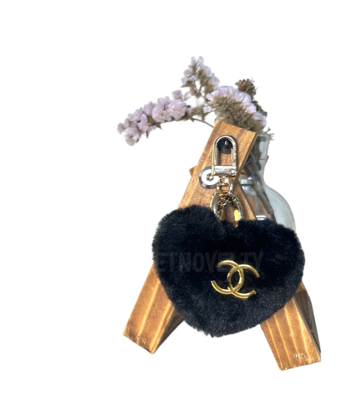 넬 하트 폼폼이 키링 블랙 상품이미지9