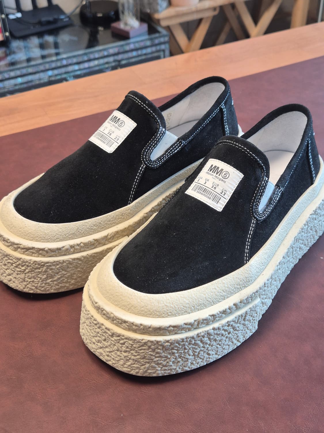 실착용1회  230(36) 정품 메종마르지엘라 청키슬립온 상품이미지2