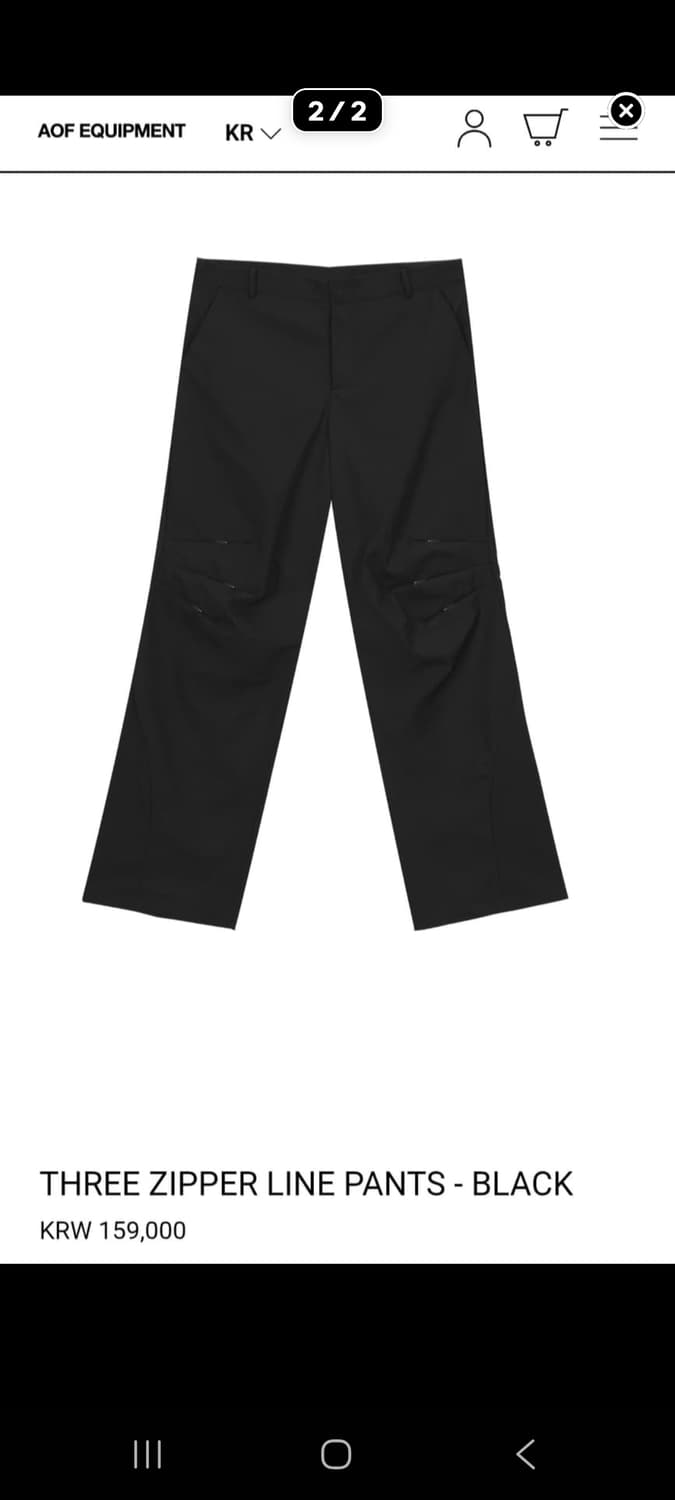 THREE ZIPPER LINE PANTS -BLACK 상품이미지2