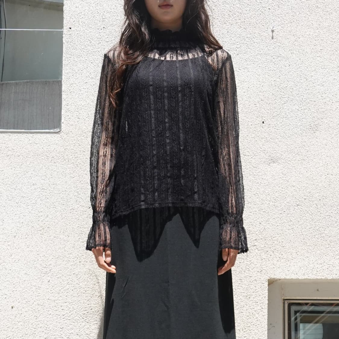 레이빔즈 시스루  블라우스 상품이미지2