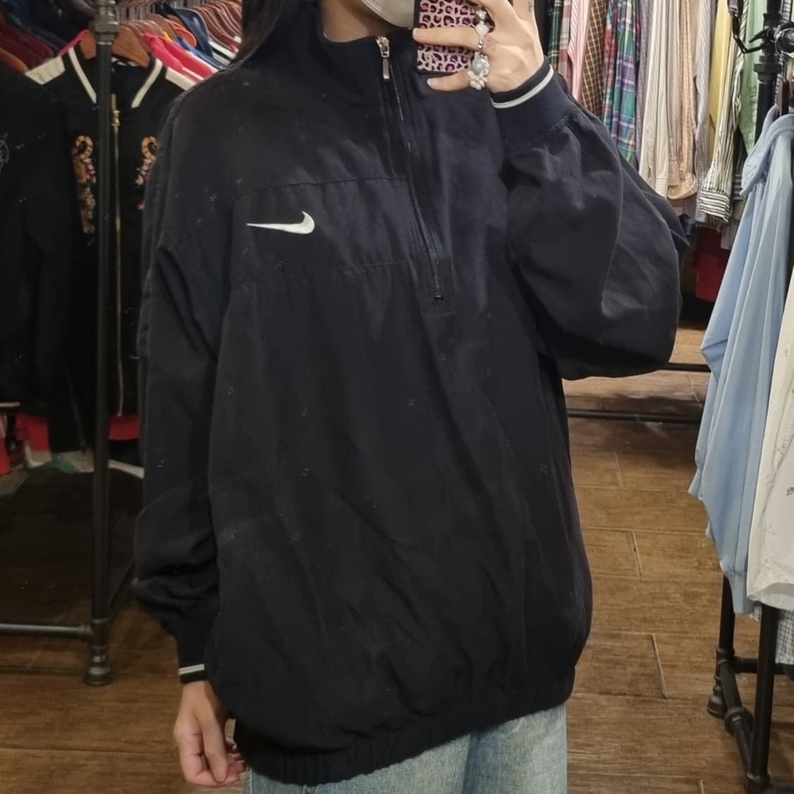 [Hi] nike 나이키 반집업 웜업 블랙 상품이미지4