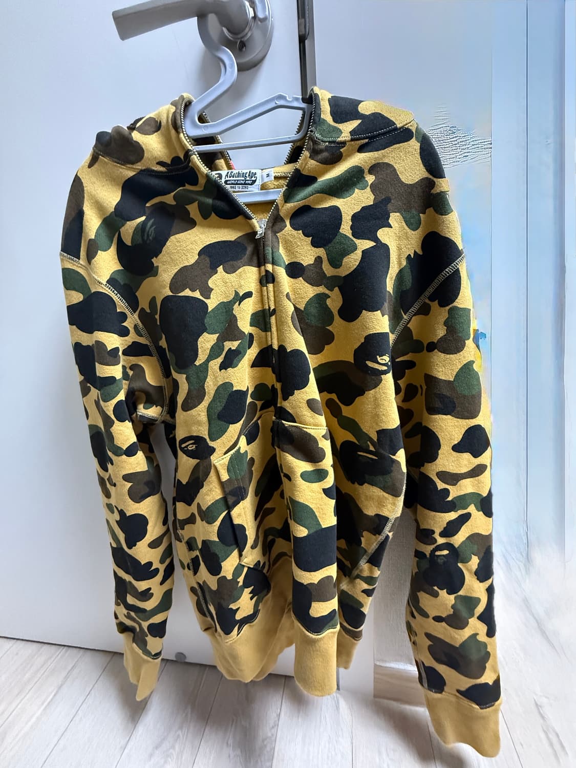 베이프 퍼스트 카모 샤크 풀 집 후드집업 옐로우 (M) 상품이미지2