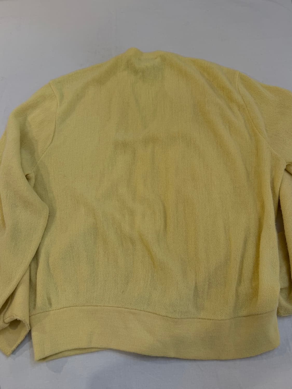 70s IZOD 라코스테 아카이브 레몬 옐로우 아크릴 가디건 상품이미지7