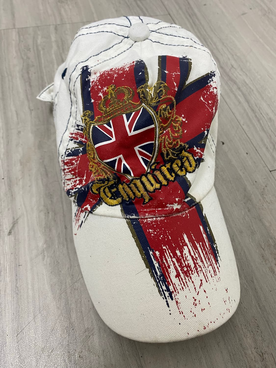 00’s Union Jack Print White Cap 상품이미지2