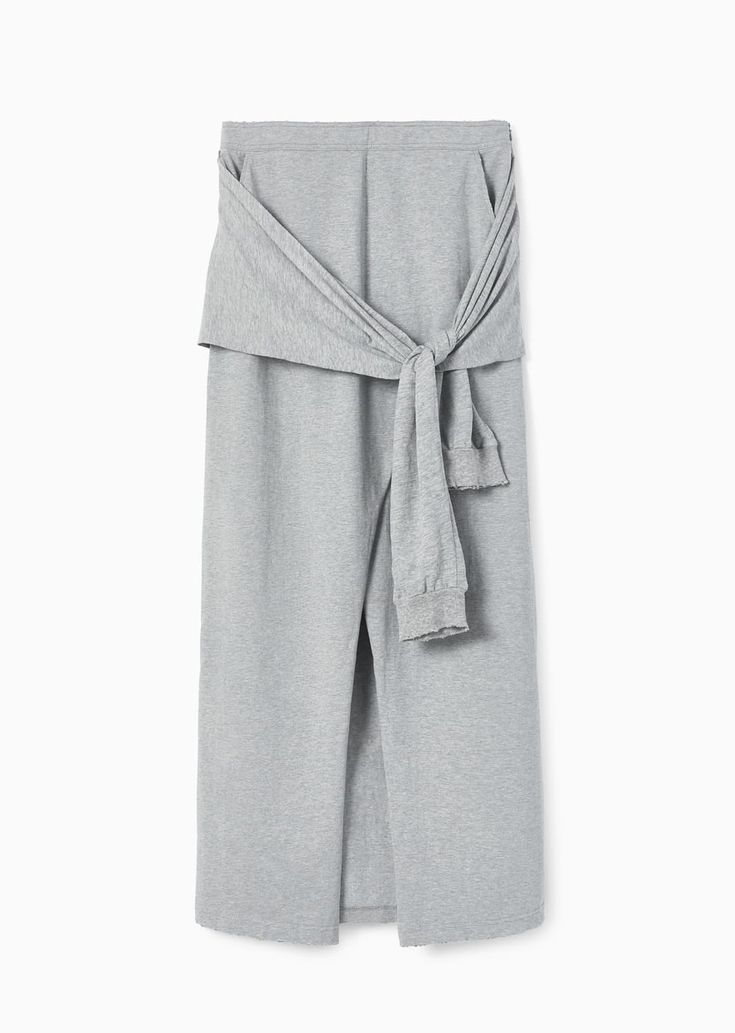 seo T LAYERED LONG SLIT SKIRT GRAY 상품이미지1