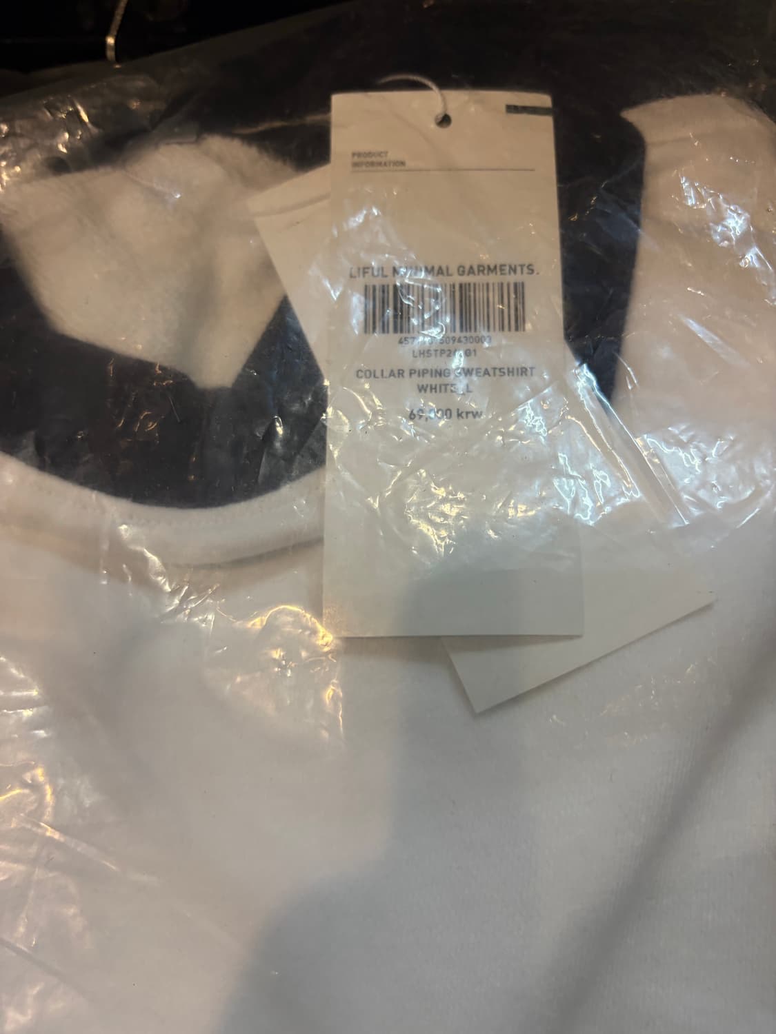 라이풀 맨투맨 스웻셔츠 화이트 L 상품이미지5